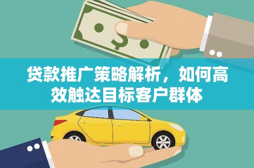 卢龙贷款推广策略解析，如何高效触达目标客户群体