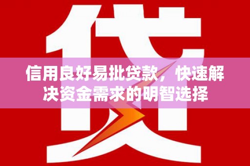 卢龙信用良好易批贷款，快速解决资金需求的明智选择