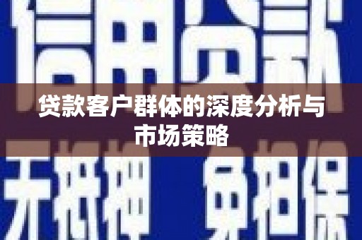 卢龙贷款客户群体的深度分析与市场策略