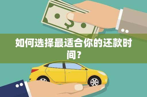 卢龙如何选择最适合你的还款时间？