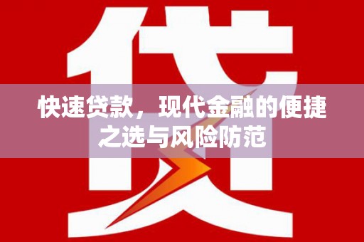 卢龙快速贷款，现代金融的便捷之选与风险防范