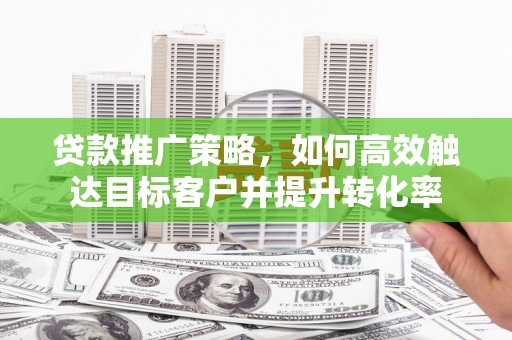 卢龙贷款推广策略，如何高效触达目标客户并提升转化率