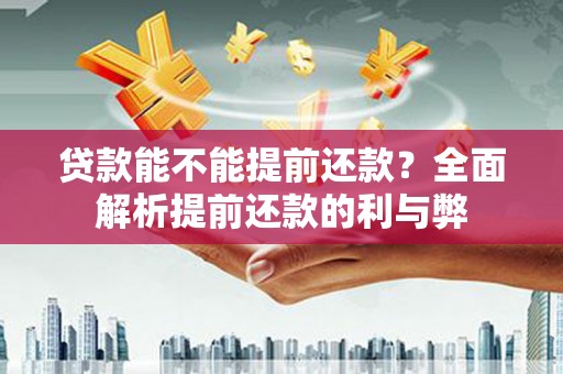 卢龙贷款能不能提前还款？全面解析提前还款的利与弊