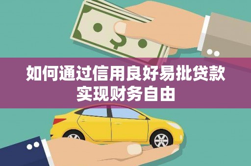 卢龙如何通过信用良好易批贷款实现财务自由