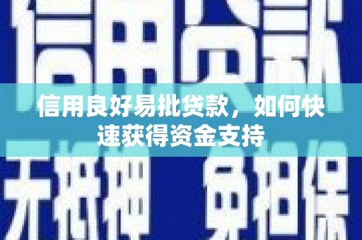 卢龙信用良好易批贷款，如何快速获得资金支持
