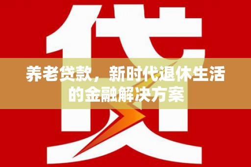 卢龙养老贷款，新时代退休生活的金融解决方案