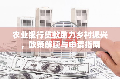 卢龙农业银行贷款助力乡村振兴，政策解读与申请指南